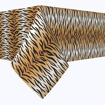 Square Tablecloth, 100% Polyester, 70x70", Tiger Print