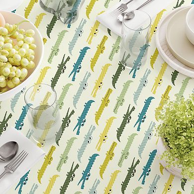 Rectangular Tablecloth, 100% Cotton, 60x104", Funny Gators
