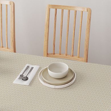 Rectangular Tablecloth, 100% Cotton, 52x84", Geometric Golden Design