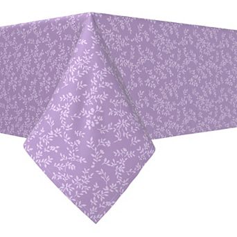 Rectangular Tablecloth, 100% Cotton, 52x120", Purple Vines