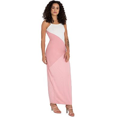 Maliah Jersey Colorblocked Tank Maxi Dress