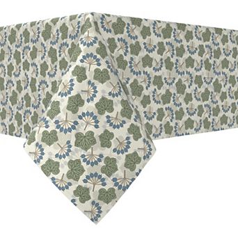 Rectangular Tablecloth, 100% Cotton, 52x120", Floral 128