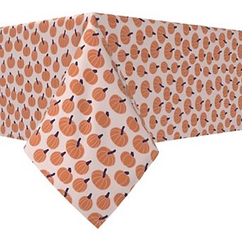 Square Tablecloth, 100% Cotton, 52x52", Cute Pumpkin Background