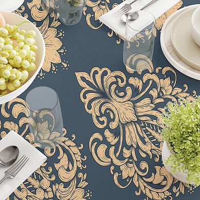 Square Tablecloth, 100% Cotton, 52x52", Floral 161