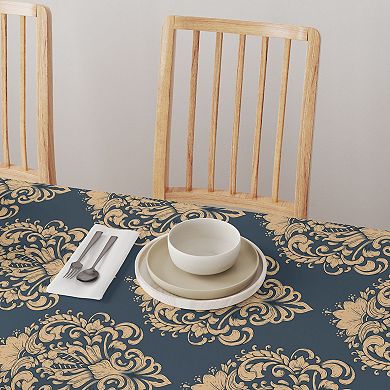 Square Tablecloth, 100% Cotton, 52x52", Floral 161