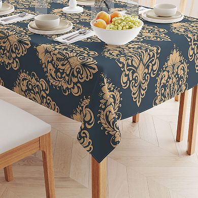 Square Tablecloth, 100% Cotton, 52x52", Floral 161
