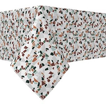 Rectangular Tablecloth, 100% Cotton, 52x84", Terrazzo Print
