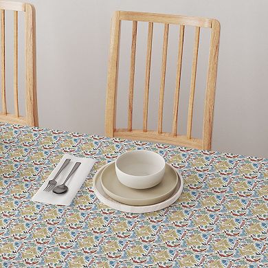 Rectangular Tablecloth, 100% Cotton, 60x120", Floral 54