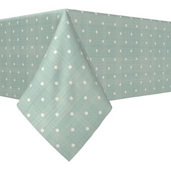 Rectangular Tablecloth, 100% Cotton, 52x120", Textured Dots