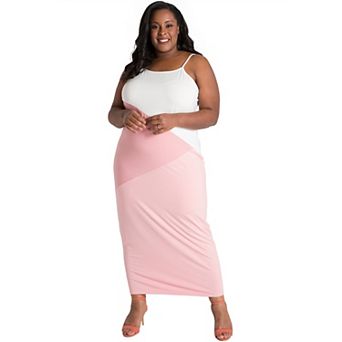 Plus Size Maliah Jersey Colorblocked Tank Maxi Dress