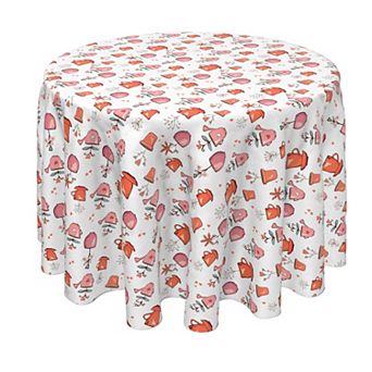 Round Tablecloth, 100% Polyester, 70" Round, Love of Plants