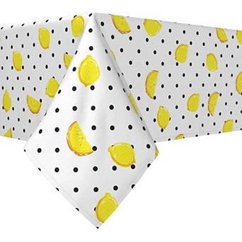 Rectangular Tablecloth, 100% Polyester, 60x120", Summertime Lemons