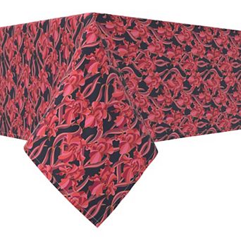 Rectangular Tablecloth, 100% Cotton, 52x104", Floral 110