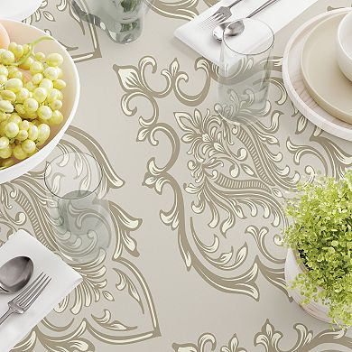 Square Tablecloth, 100% Cotton, 52x52", Floral 150