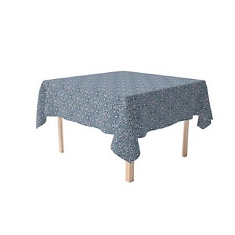 Square Tablecloth, 100% Cotton, 52x52", Floral 175