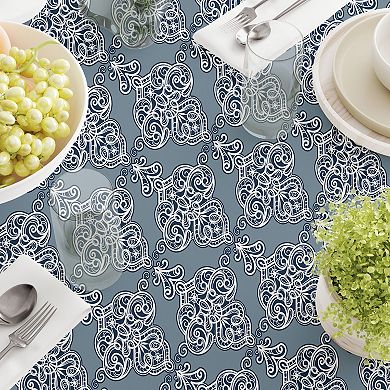 Square Tablecloth, 100% Cotton, 52x52", Floral 175