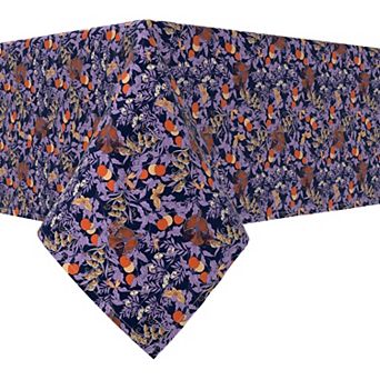 Rectangular Tablecloth, 100% Cotton, 60x84", Floral 36