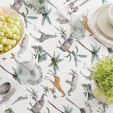 Square Tablecloth, 100% Polyester, 70x70", Tropical Jungle