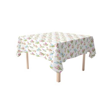Square Tablecloth, 100% Cotton, 52x52", Garden Grown Flowers
