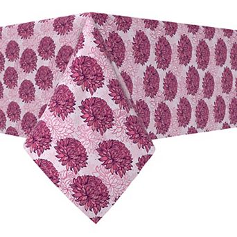 Rectangular Tablecloth, 100% Cotton, 52x84", Floral 104
