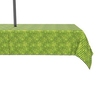 Water Repellent, Outdoor, 100% Polyester, 60x84", Green Bam boo Sticks