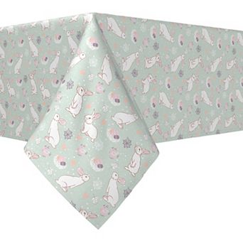Rectangular Tablecloth, 100% Cotton, 52x84", Springtime Easter