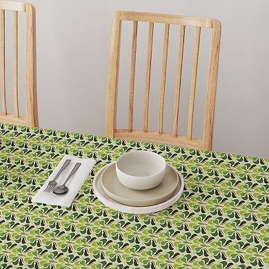 Square Tablecloth, 100% Cotton, 52x52", Floral 100