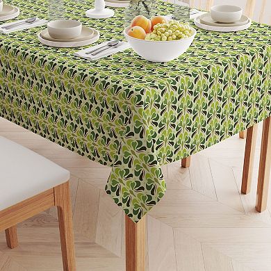 Square Tablecloth, 100% Cotton, 52x52", Floral 100