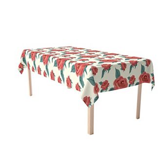 Rectangular Tablecloth, 100% Cotton, 52x120", Floral 85