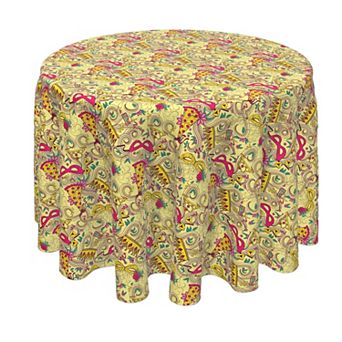 Round Tablecloth, 100% Polyester, 90" Round, Purim Party