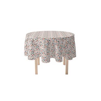 Round Tablecloth, 100% Polyester, 60" Round, Botanical Blossom