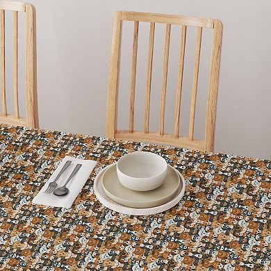Square Tablecloth, 100% Cotton, 52x52", Cheerful Dogs