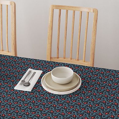 Square Tablecloth, 100% Cotton, 52x52", Floral 30