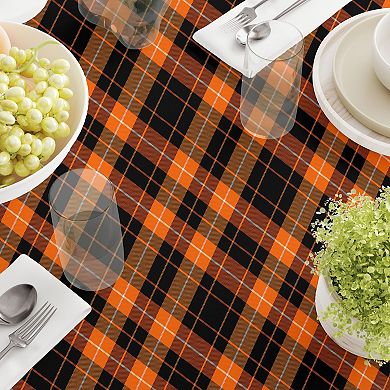 Square Tablecloth, 100% Polyester, 54x54", Halloween Plaid