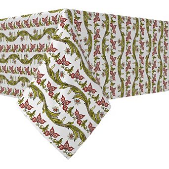 Rectangular Tablecloth, 100% Cotton, 52x84", Floral 7
