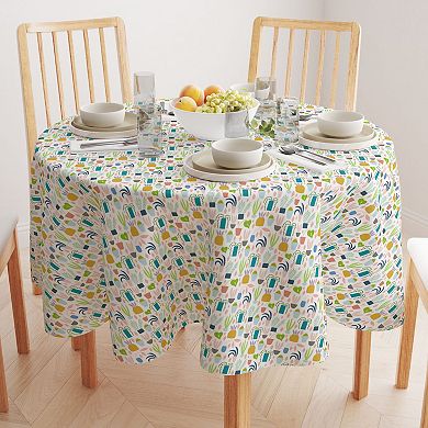 Round Tablecloth, 100% Polyester, 90" Round, Houseplant Collection