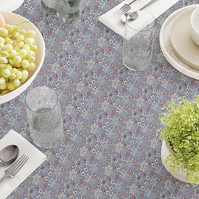 Square Tablecloth, 100% Cotton, 52x52", Floral 50