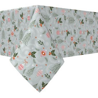 Rectangular Tablecloth, 100% Cotton, 52x84", Vintage Ornaments