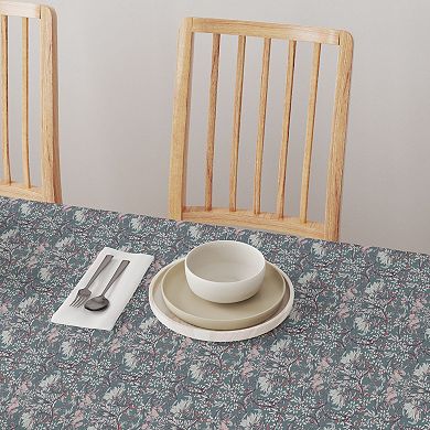 Rectangular Tablecloth, 100% Cotton, 52x120", Floral 59