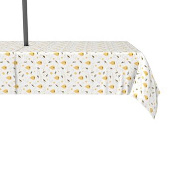Water Repellent, Outdoor, 100% Polyester, 60x104", Bees & Bee hives