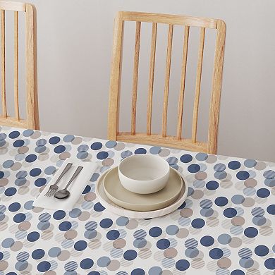 Square Tablecloth, 100% Polyester, 60x60", Abstract Monotone Dots
