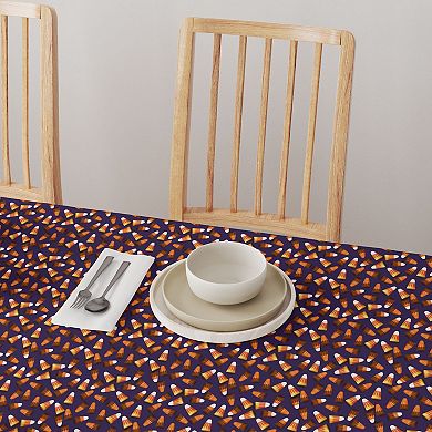 Round Tablecloth, 100% Polyester, 70" Round, 3D Candy Corn