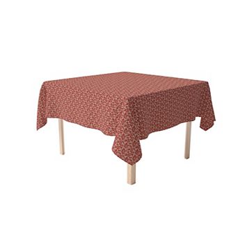 Square Tablecloth, 100% Cotton, 52x52", Floral 158