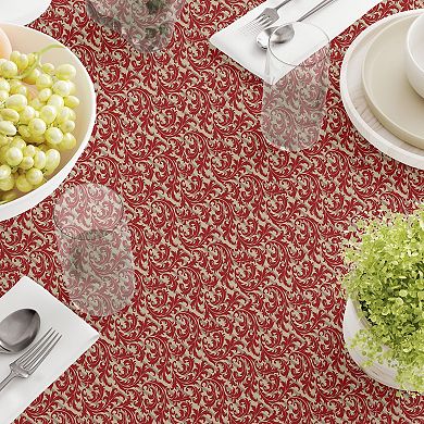 Square Tablecloth, 100% Cotton, 52x52", Floral 158