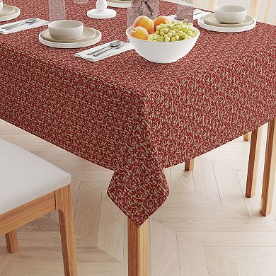 Square Tablecloth, 100% Cotton, 52x52", Floral 158