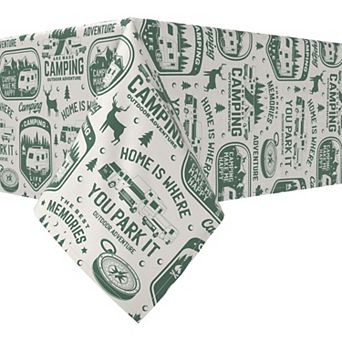 Square Tablecloth, 100% Cotton, 52x52", RV Camping Life