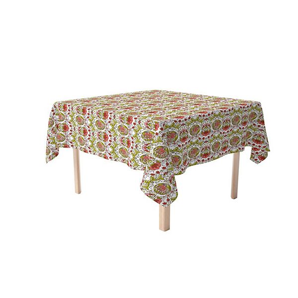 Square Tablecloth, 100 Cotton, 52x52", Floral 3