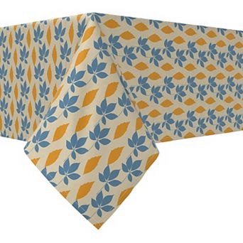 Rectangular Tablecloth, 100% Cotton, 52x84", Fall Leaves Repeat
