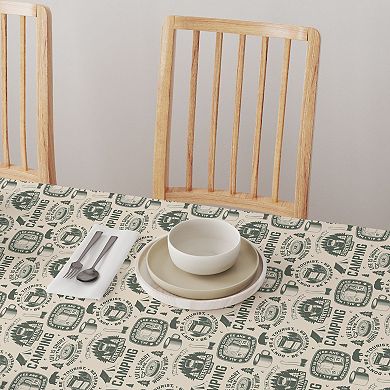 Square Tablecloth, 100% Polyester, 54x54", Camping Adventure