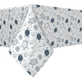 Rectangular Tablecloth, 100% Cotton, 52x120", Underwater Wildlife